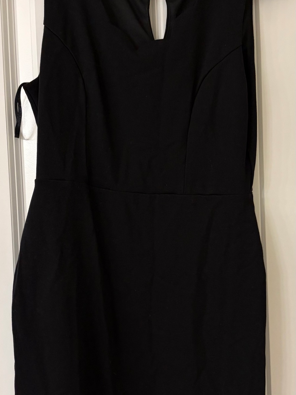 Monteau Black mini Dress scalloped bottom